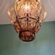 Large Venetian suspension in smoked blown Murano glass, mid-20th century.