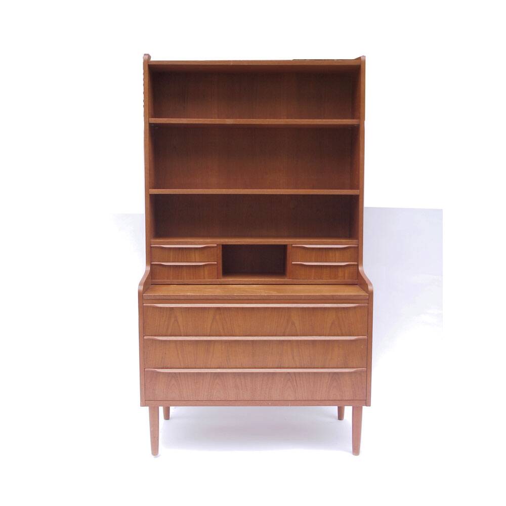 Vintage Danish bookcase, desk, chest of drawers