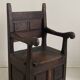 18th century solid oak chest armchair