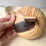 Vintage Grandjean Jourdan Vallauris faux wood coffee maker + sugar bowl