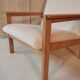 Fauteuil velours ivoire