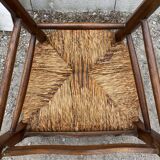 Straw country armchair