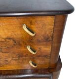 Commode italienne Art déco en ronce de noyer, années 1920