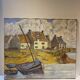 Tableau ancien , paysage breton xx siècle