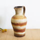 striped brown vase west germany