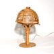 Lampe de Bureau Champignon en Bambou et rotin