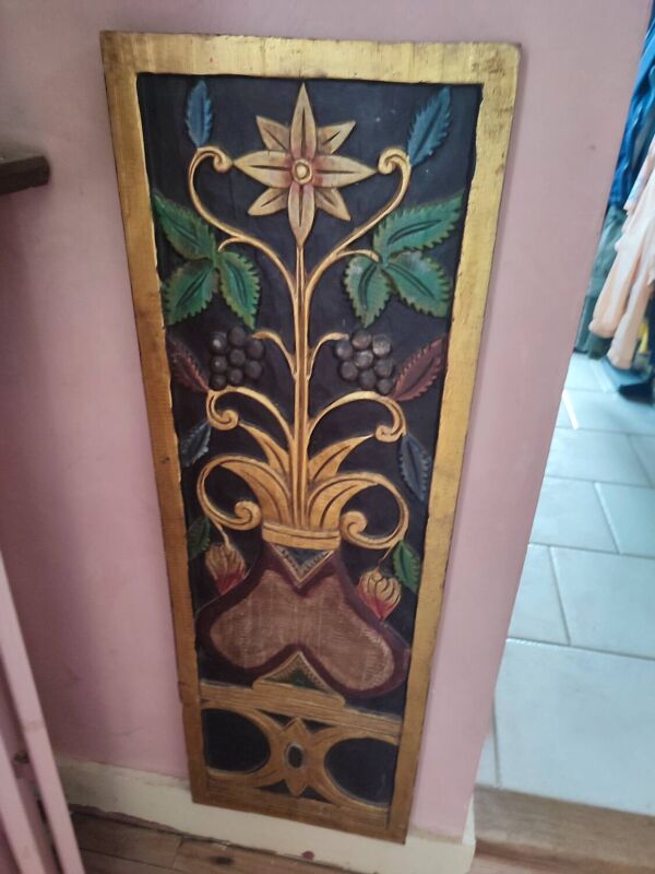 Panneau bois sculpté ancien