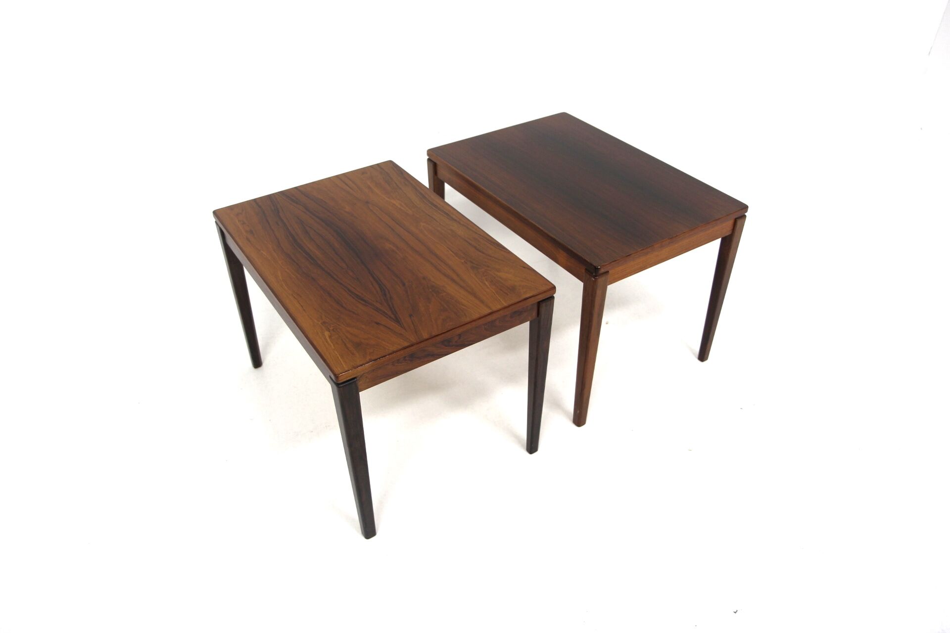 Set of 2 Scandinavian rosewood side tables, Sweden, 1960