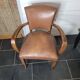 Bridge armchair in skai from the 60s