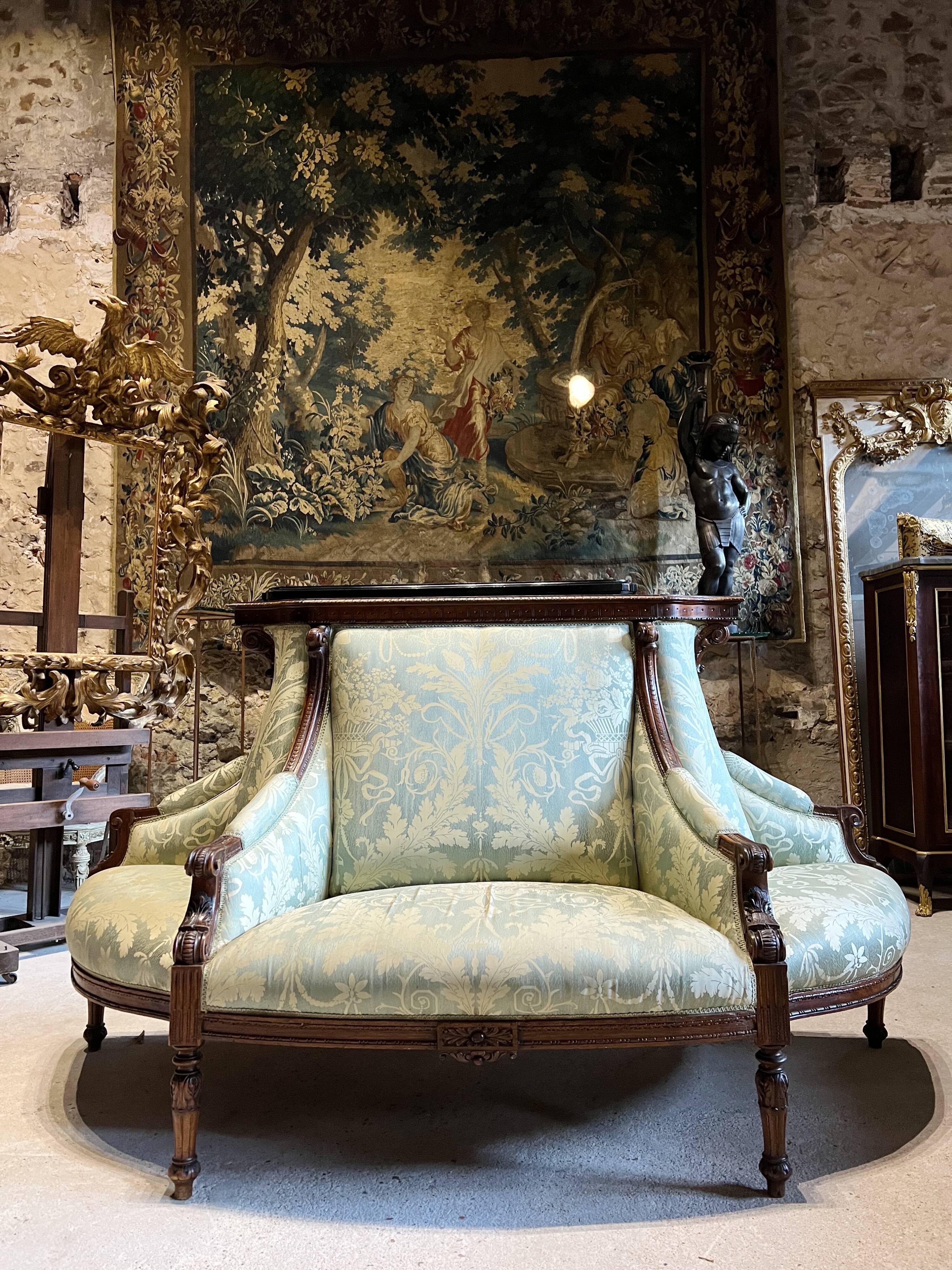 Sofa with Confidants Style Louis XVI Of the time Napoleon III half terminal