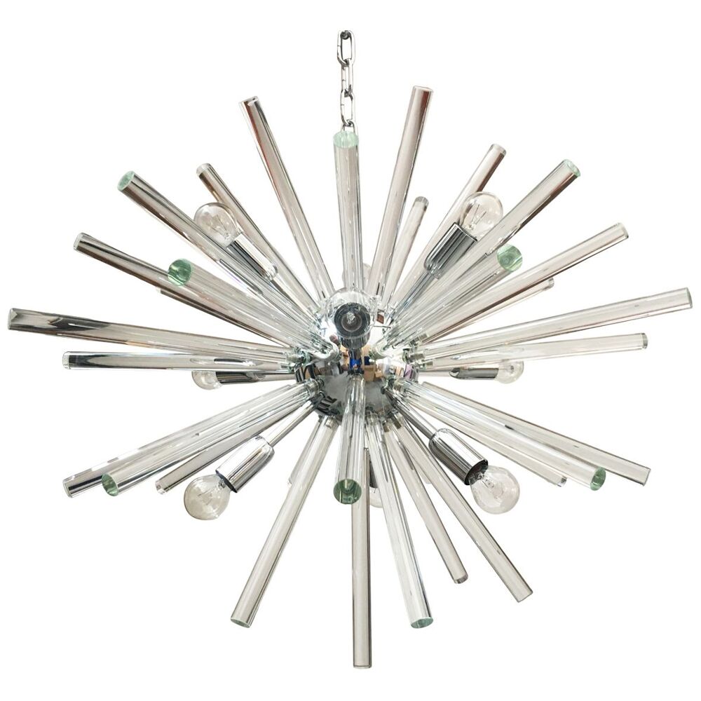 Round Triedro Murano glass chandelier