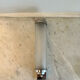 Vintage modernist wall lamp, sandblasted glass and chromed metal, art deco 1930