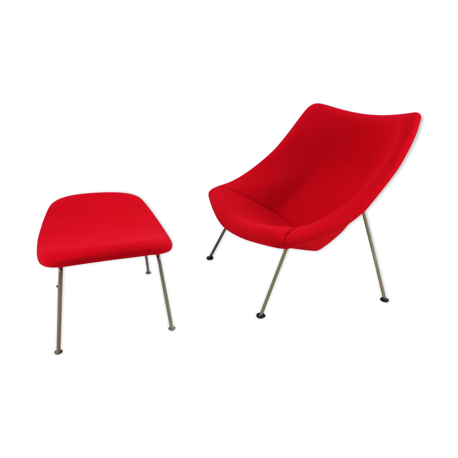 Oyster chair with ottoman by Pierre Paulin for Artifort, 1965