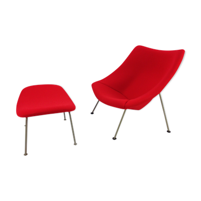 Fauteuil avec ottoman de Pierre Paulin pour Artifort 1965