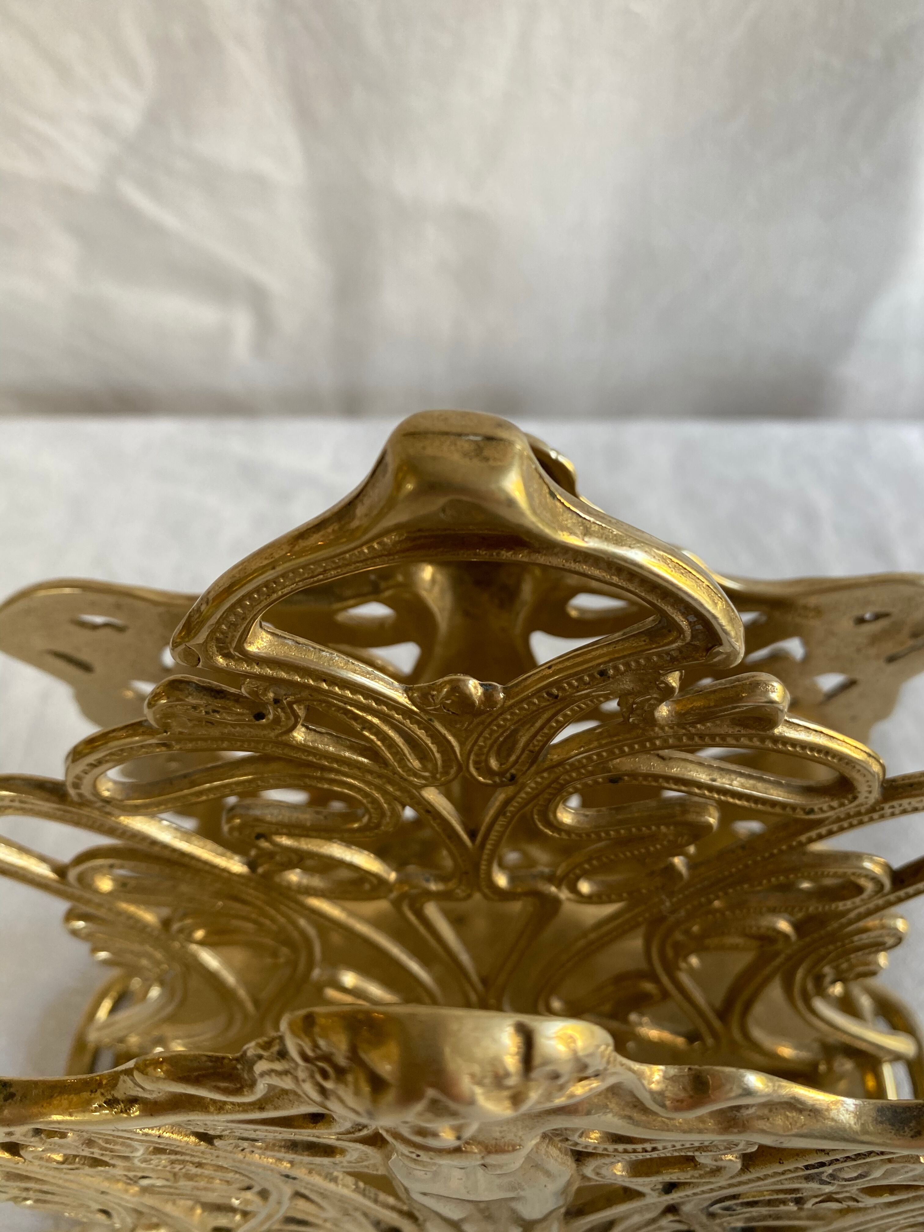 Vintage brass mail door