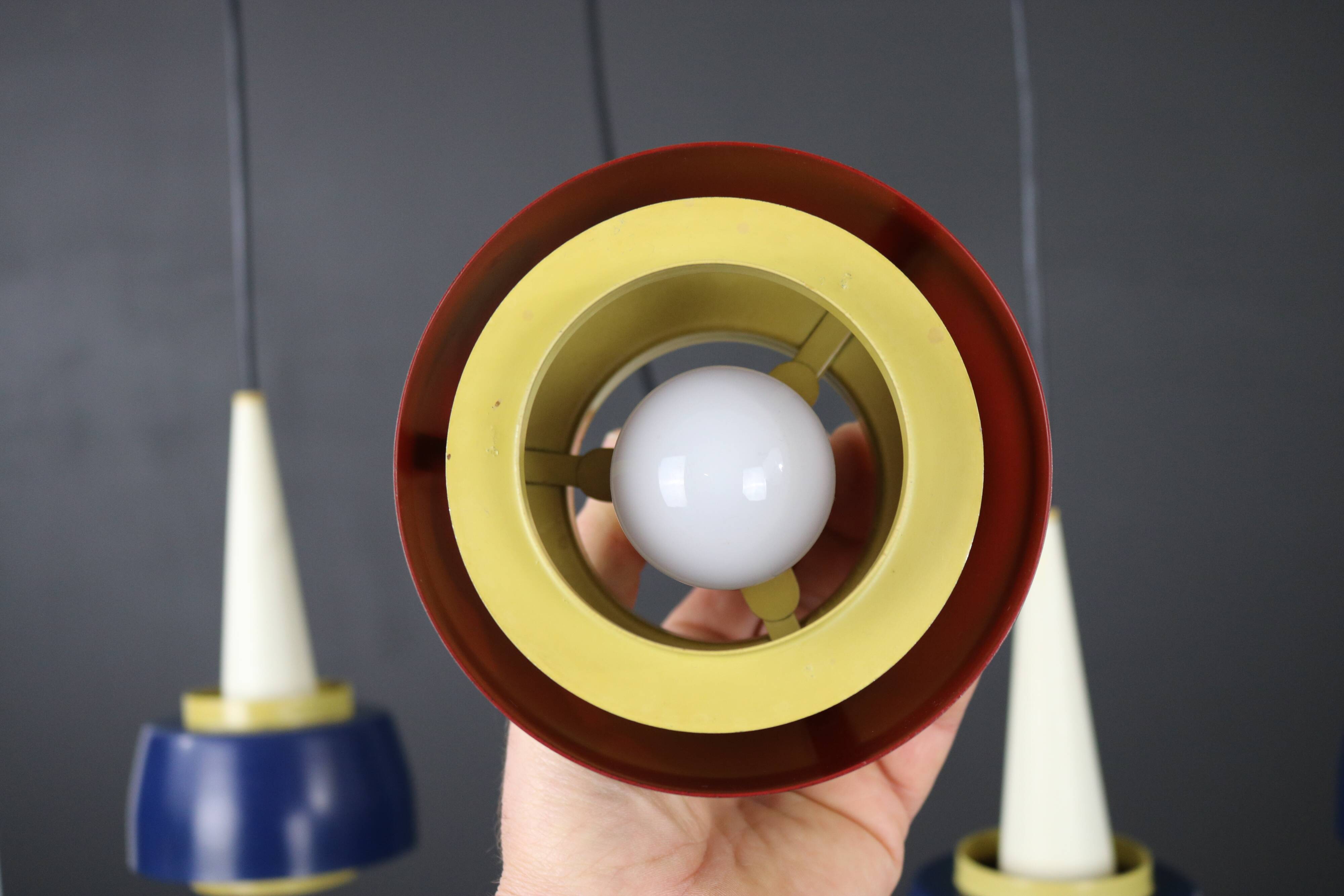 Very rare chandelier by Danish Voss Belysning  - Denmark 1950s