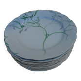 Lot de 10 assiettes plates E.Lachennal