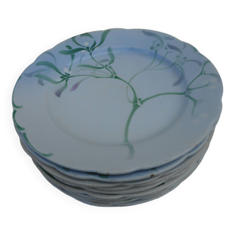 Set of 10 flat plates E.Lachennal