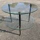 Table basse tripode double plateaux vintage 10960