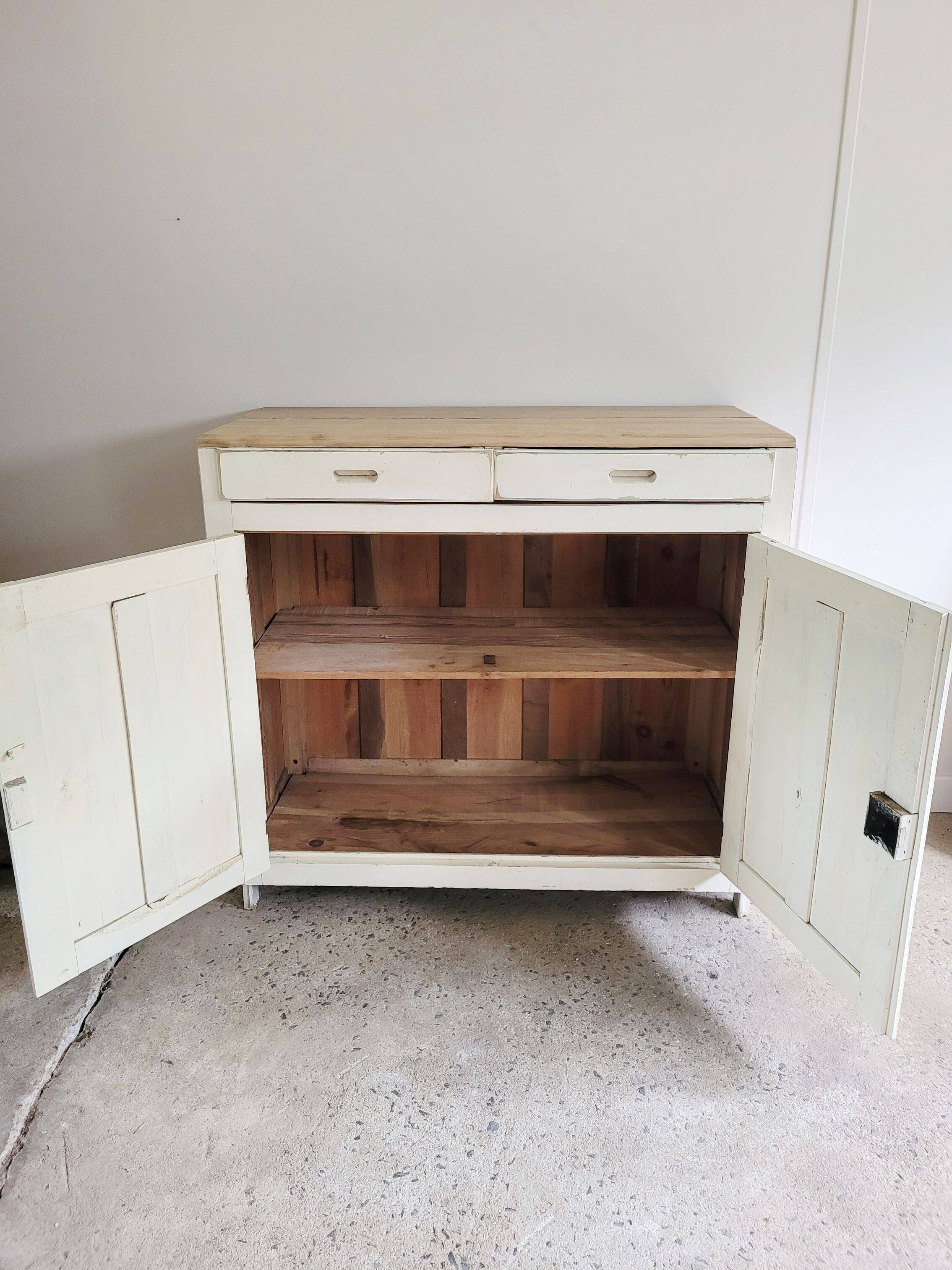 Antique Parisian sideboard in patinated wood