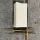 Wall lamp in black wood, gilded brass and opaline