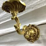 Paire d'appliques 1 lumière en bronze style Louis XV