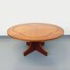 Vintage English round teak coffee table from the 1960s