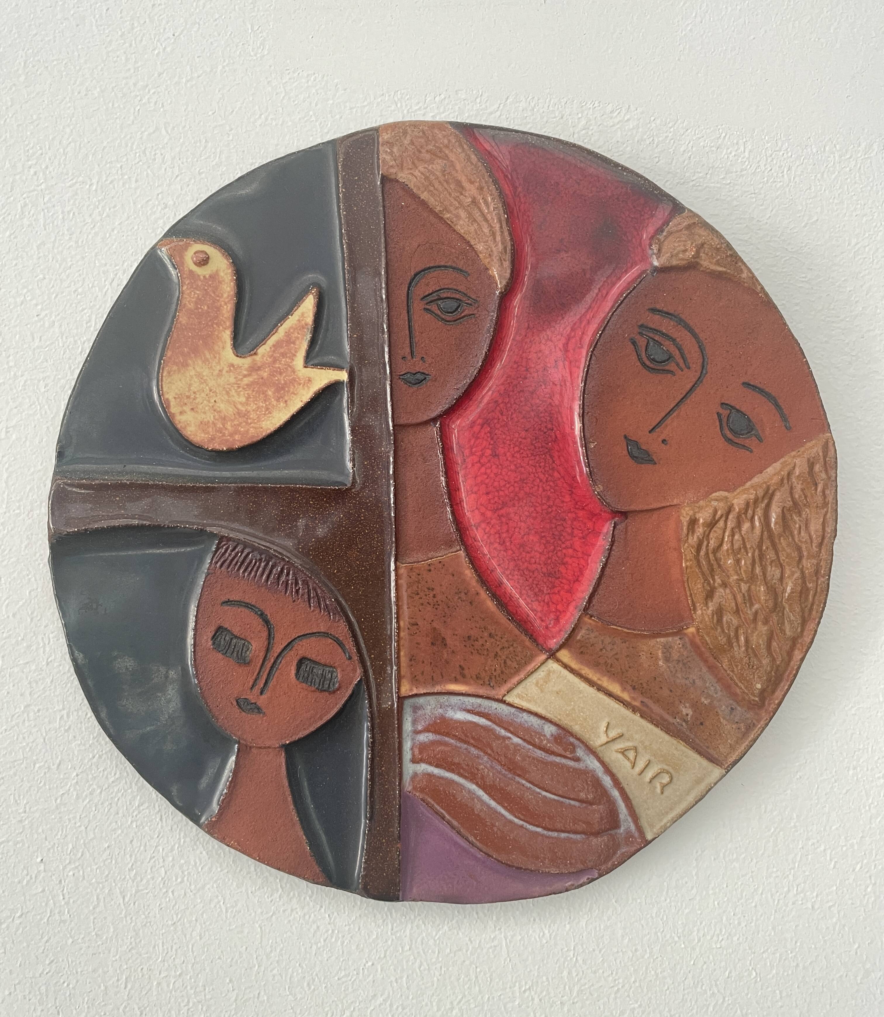 Ceramic wall decoration, 1950s-60s.