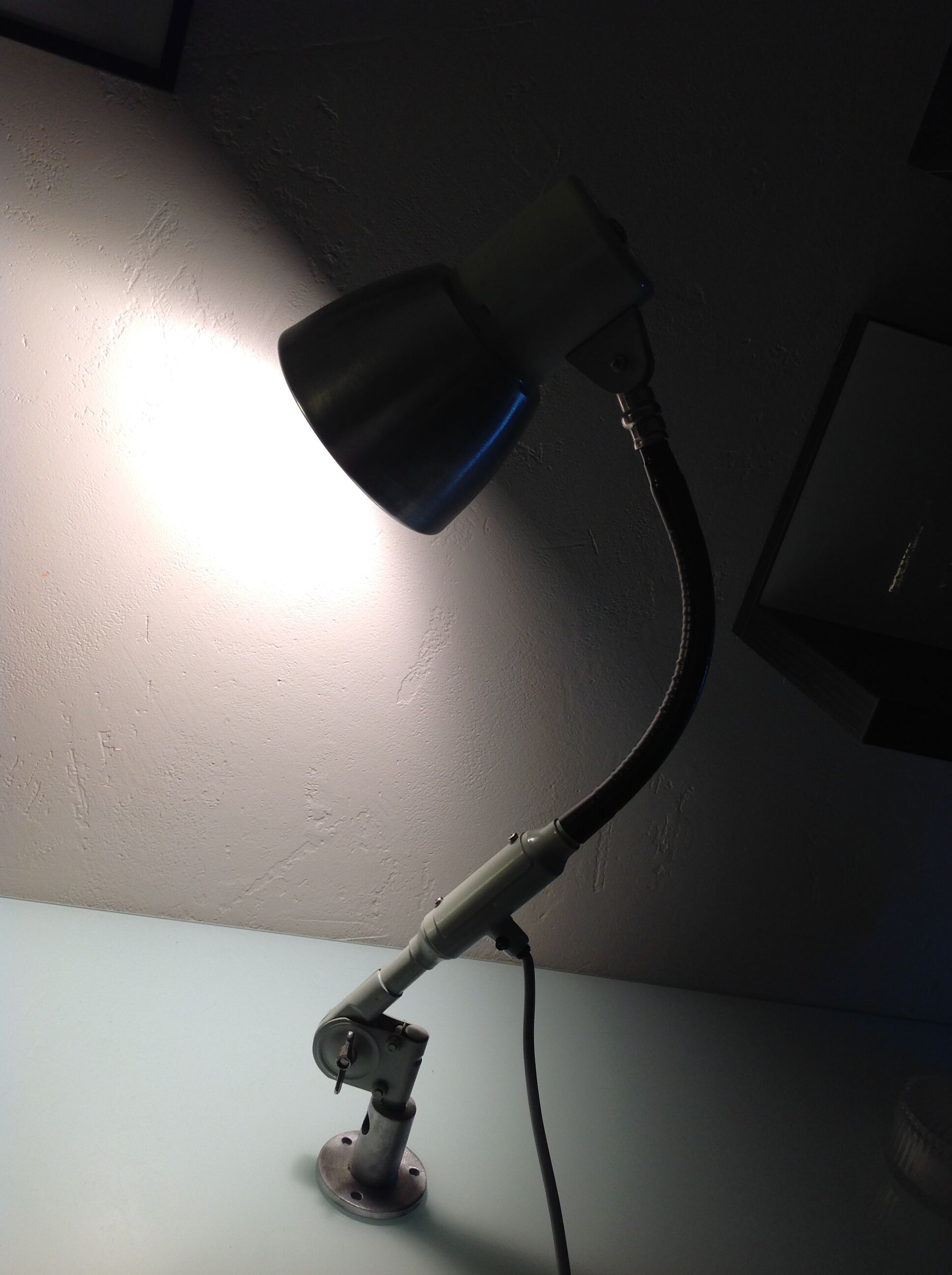 SIS industrial workshop lamp, vintage from the 1970s