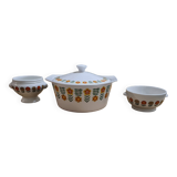 Lot of porcelain tableware sarreguemines digoin on fire