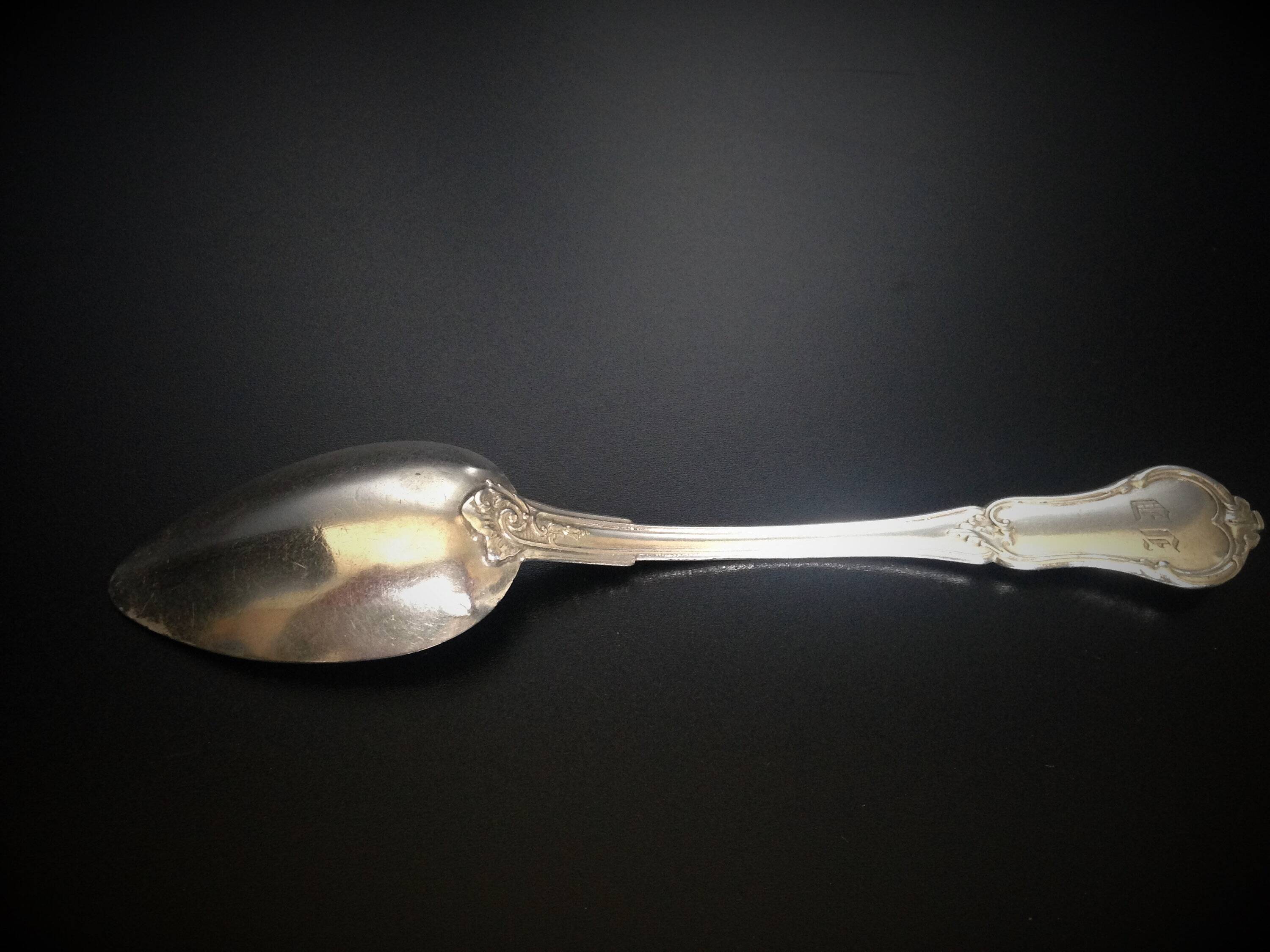set of 12 silver dessert spoons - silversmith DOUTRE ROUSSEL - mid 19th century