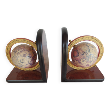 Bookends made of formica and globes.