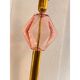 Set of Two Contemporary Italian Pink Glass Table Lamps With One