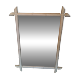 white bamboo mirror