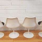White Tulip chairs by Eero Saarinen for Knoll 1960