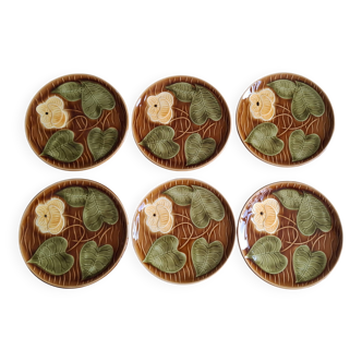 Set 6 assiettes Sarreguemines Nénuphar
