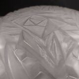 Art Deco hanging bowl in glass paste with floral pattern