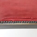 Bridge chair in red ribbed fabric