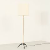 Brass and lacquered metal floor lamp, Spain, 1950s