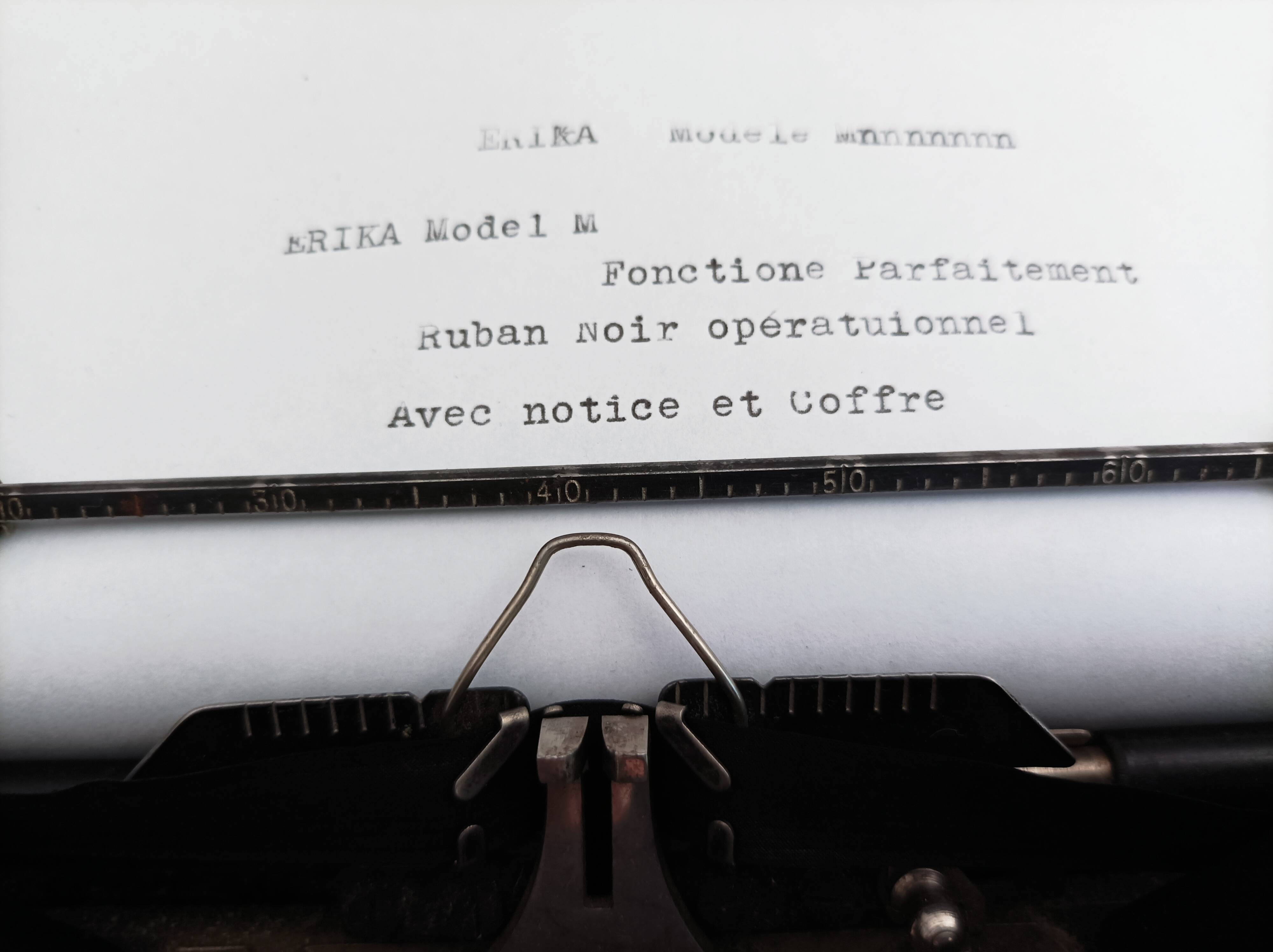 Old erika model m typewriter + instructions + box