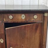 Buffet Empire début XIXème en acajou et dessus marbre noir