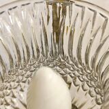 Ceiling lamp wrought iron and glass Spain, 1970s