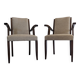 Pair of modernist mahogany bridge chairs from the 1940s/1950s