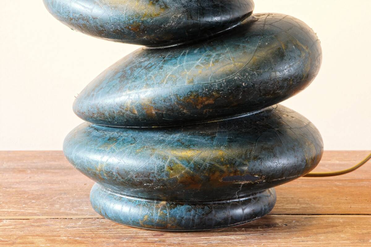 Ceramic pebble lamp by François Chatain