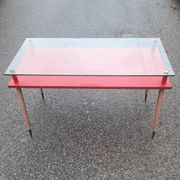 Vintage desk table with tapered legs