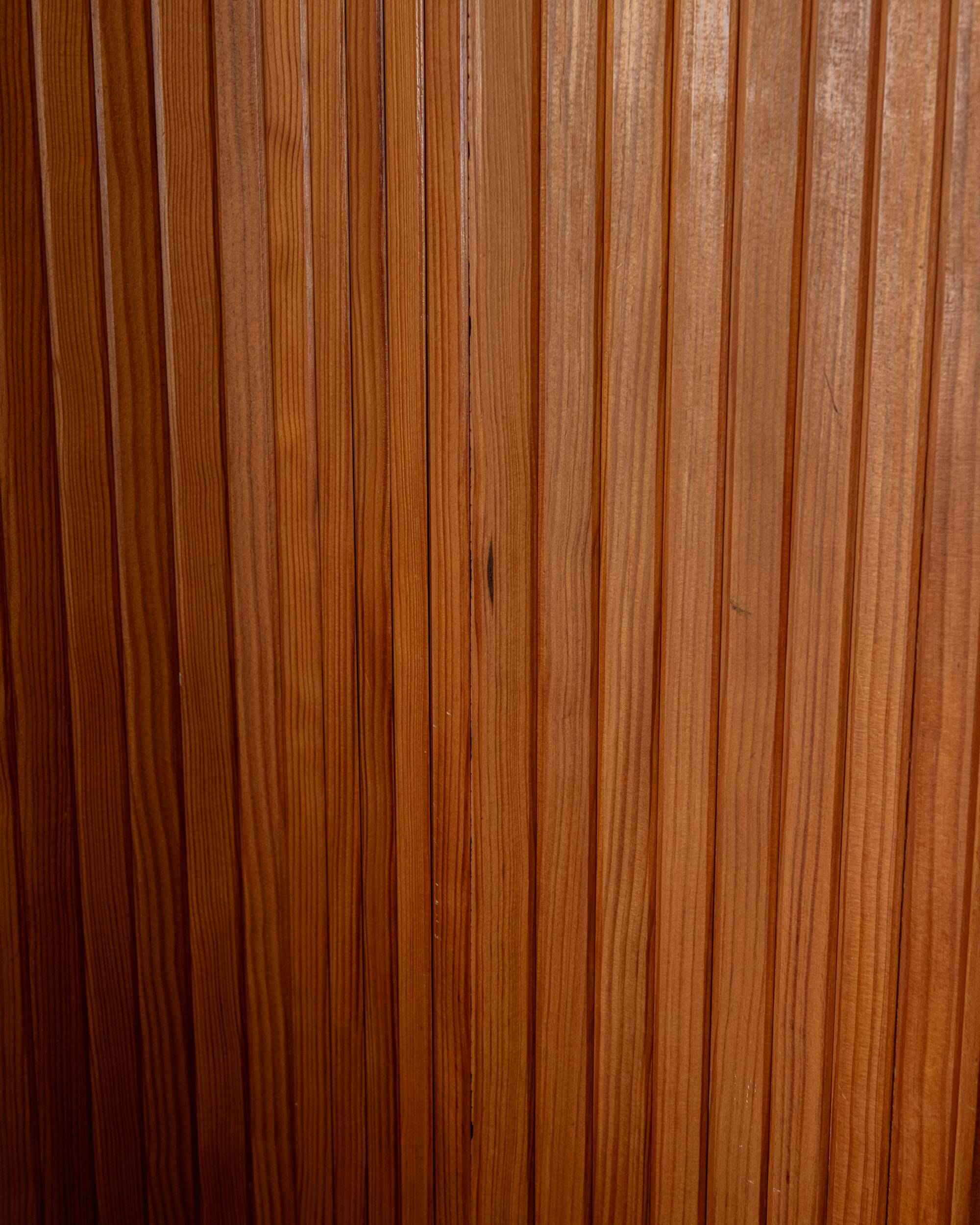 Vintage Art Deco Pine Tambour Room Divider by Jomain Baumann, 1930s