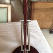 Vintage desk lamp, orientable, burgundy, 70s, brand AIRIMIA