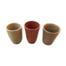 Series of 3 sandstone cups