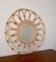 Vintage rattan and bamboo sun mirror