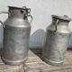 Ancient zinc milk can